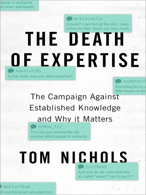 Title details for The Death of Expertise by Tom Nichols - Wait list